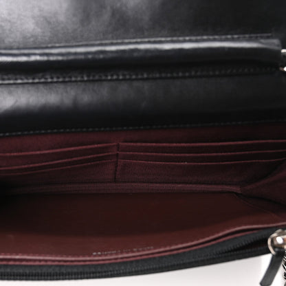 Lambskin Quilted Wallet On Chain WOC Black