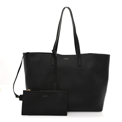 Calfskin Large Shopping Tote Black