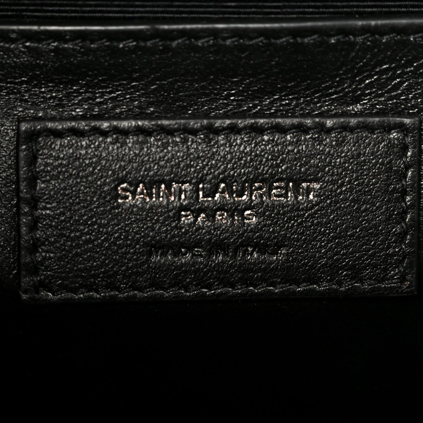 Grain De Poudre Textured Mixed Matelasse Triquilt Medium Monogram Monochrome Satchel Black