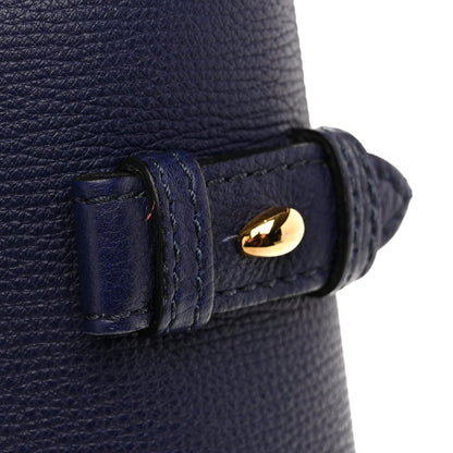 Derby Calfskin House Check Medium Banner Tote Ink Blue