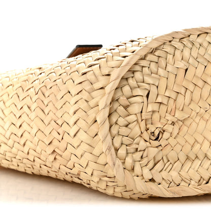 Raffia Basket Tote Bag Natural Tan