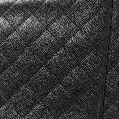 Caviar Quilted Jumbo Kelly Flap Black