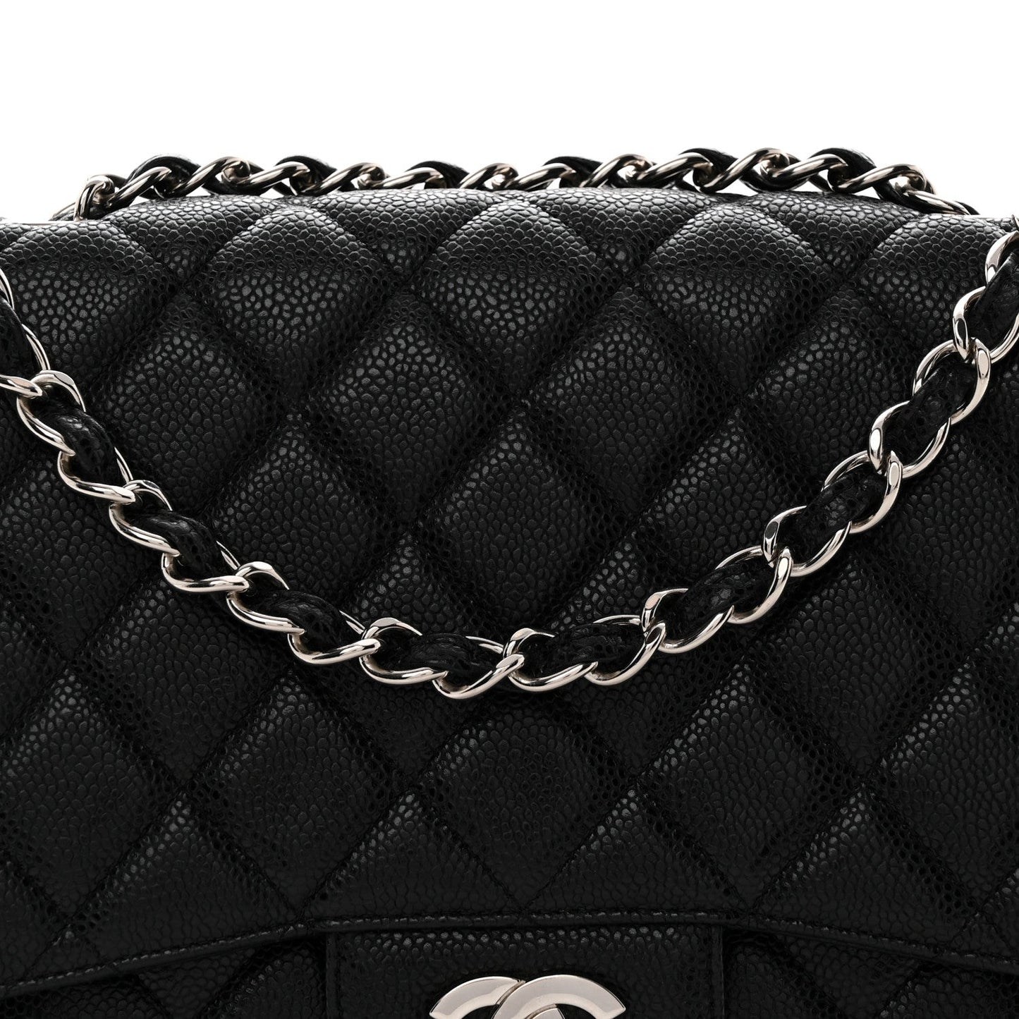 Caviar Quilted Jumbo Single Flap Black