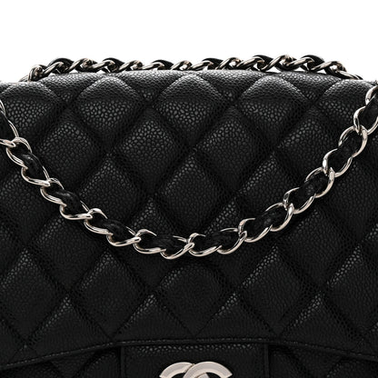 Caviar Quilted Jumbo Single Flap Black
