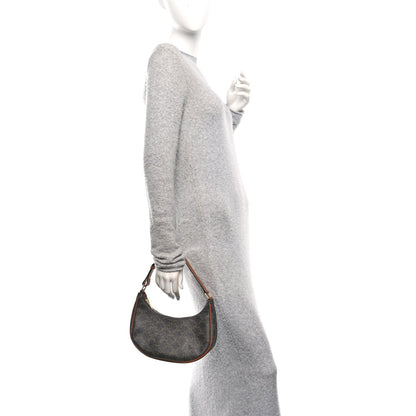 Triomphe Canvas Calfskin Ava Shoulder Bag Tan