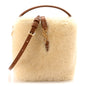 Shearling Le 37 Mini Bucket Bag Cream