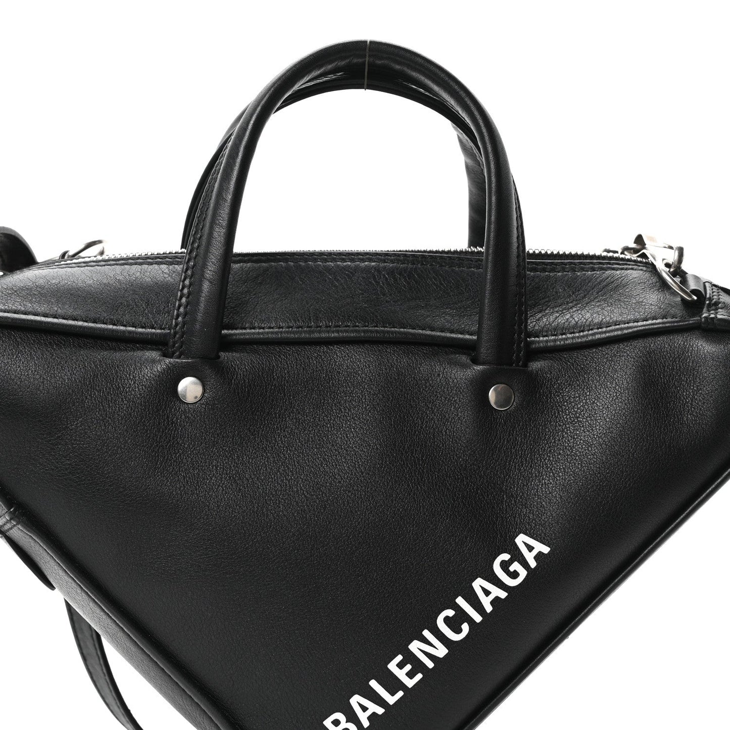 Calfskin S Triangle Duffle Black