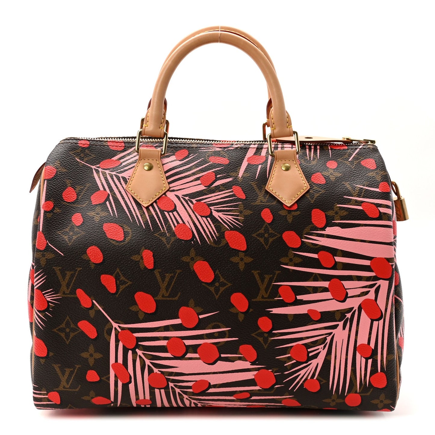 Monogram Jungle Dots Speedy 30 Sugar Pink Poppy