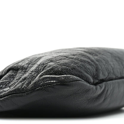 Calfskin Pac Ruched Hobo Black
