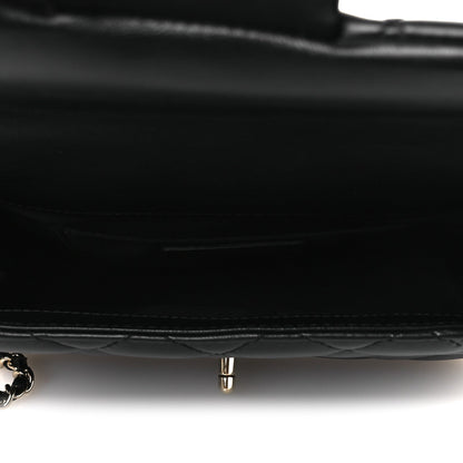 Lambskin Quilted Small My Precious Flap Black