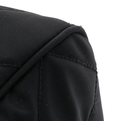 Nylon Tessuto Impuntu Quilted Shoulder Bag Black