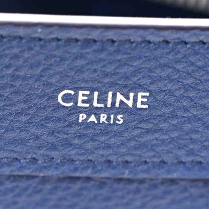 Drummed Calfskin Nano Luggage Indigo