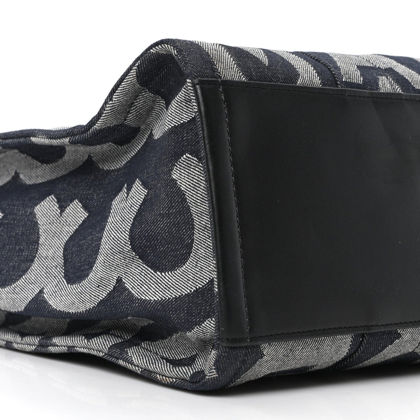 Denim Jacquard Large The Monogram Tote Bag Denim Blue