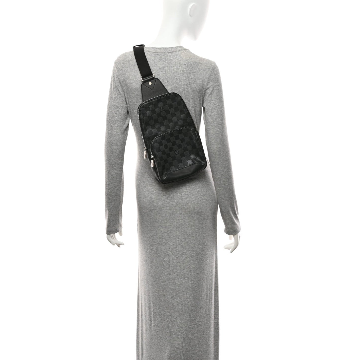 Damier Graphite Avenue Sling Bag Onyx Silver