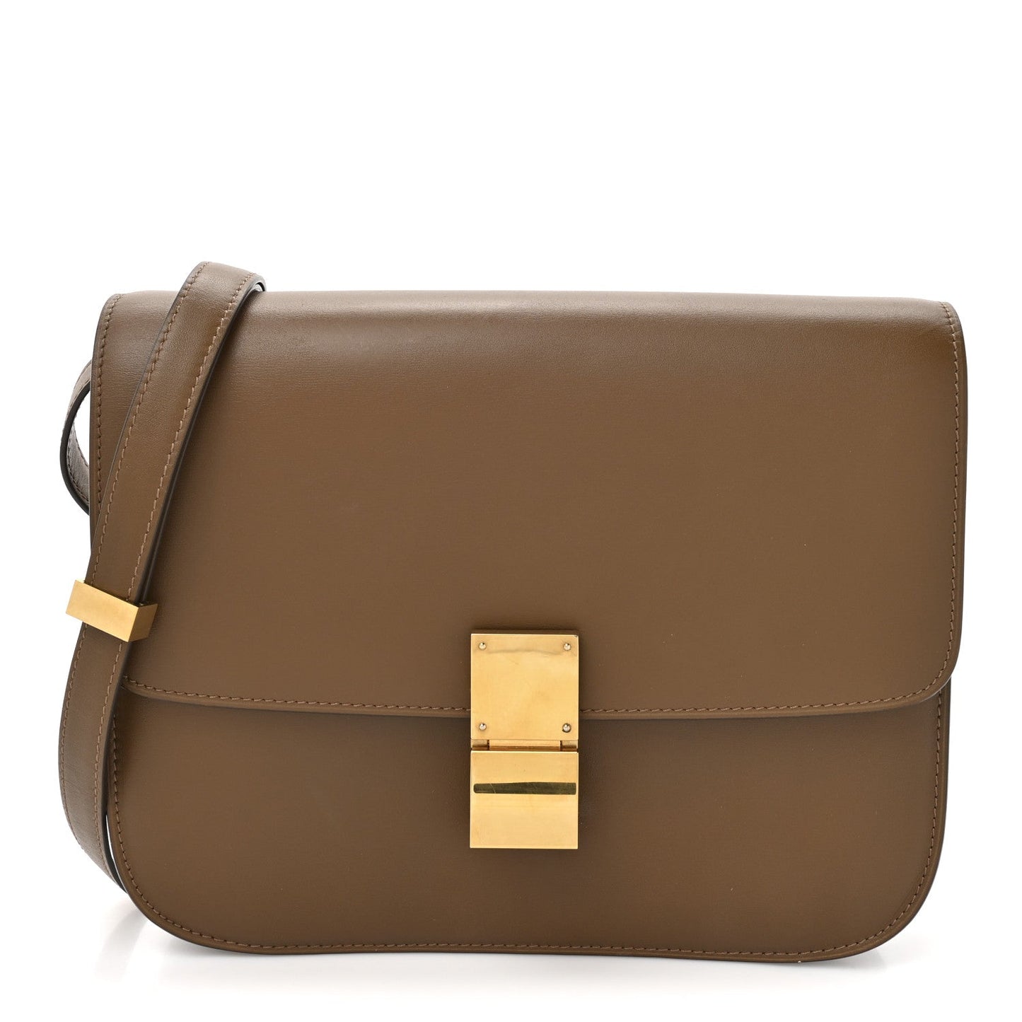 Box Calfskin Medium Classic Box Flap Bag  Camel