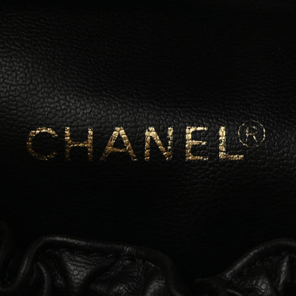 Lambskin Vanity Cosmetic Bag Black