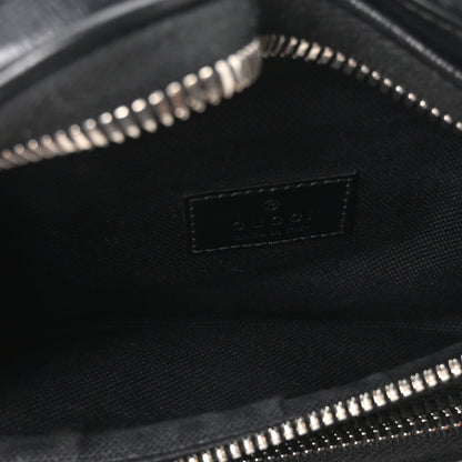 GG Supreme Monogram Textured Calfskin Retro Interlocking G Belt Bag Black