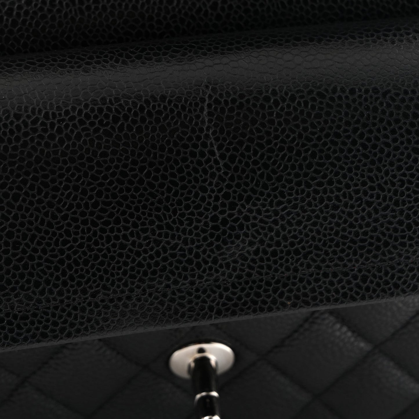 Caviar Quilted Small Double Flap Black