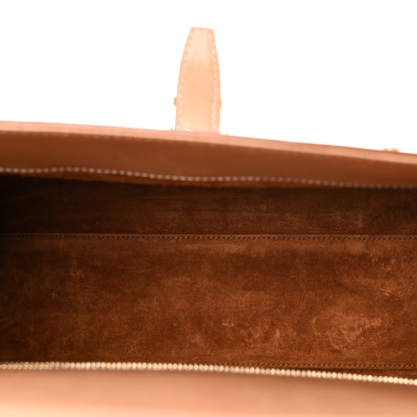 Smooth Vintage Calfskin Le Fermoir Top Handle Bag Vintage Brown