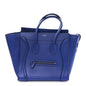 Drummed Calfskin Mini Luggage Indigo