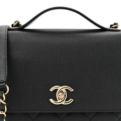 Caviar Quilted Medium Business Affinity Flap Black