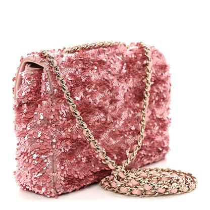 Sequin Mini Rectangular Flap Pink