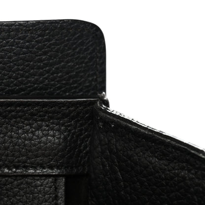 Drummed Calfskin Mini Luggage Black