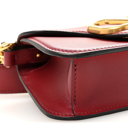 Smooth Calfskin Vlogo Mini Loco Crossbody Bag Dark Red
