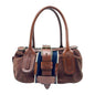 Chloé Brown Suede and Leather Buckle Satchel