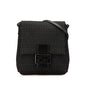 Fendi Zucchino Canvas Leather Shoulder Bag