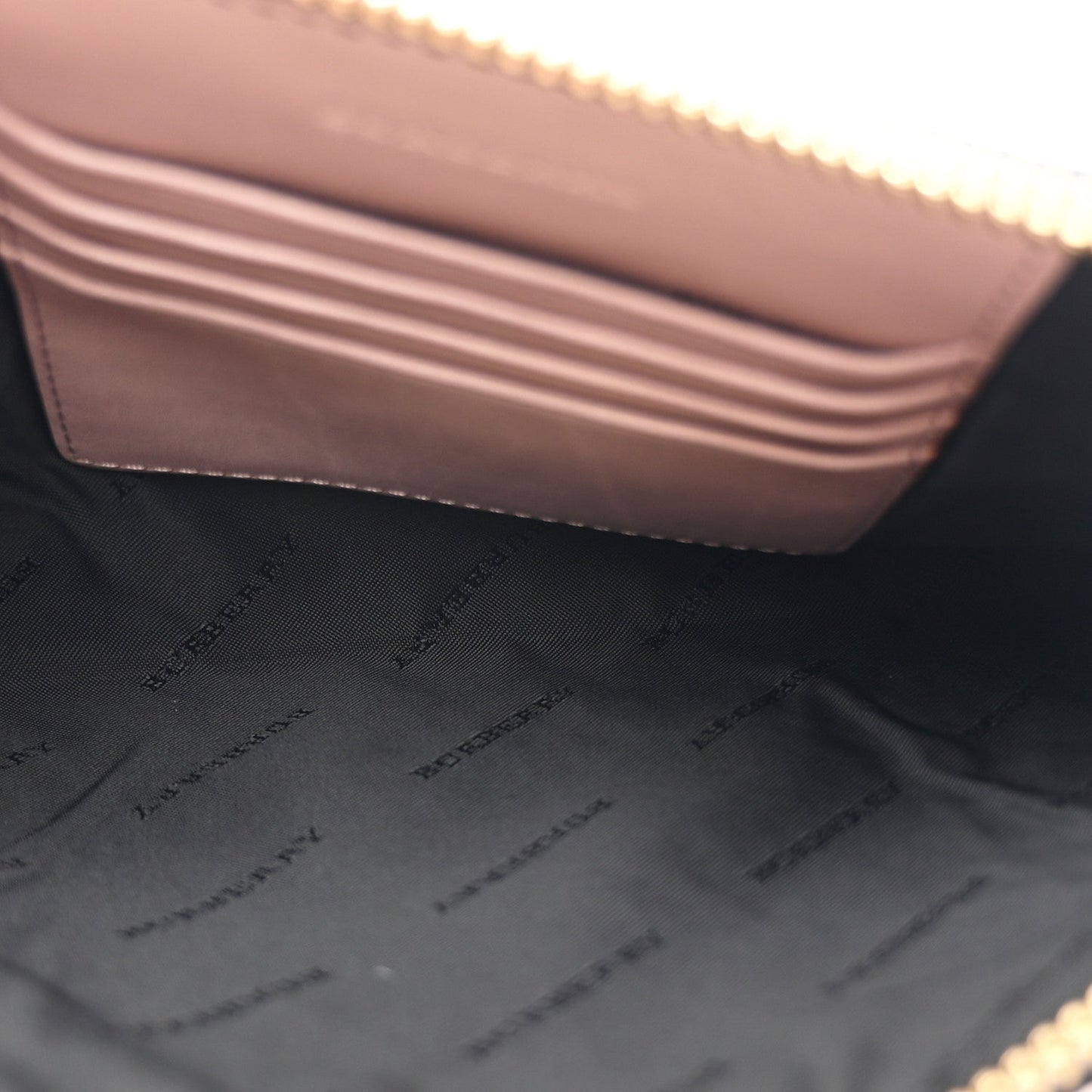 Signature Grain Calfskin Check Embossed Peyton Crossbody Clutch Bag Pale Orchid