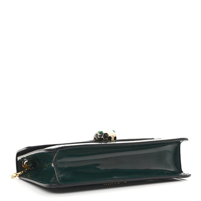 Metallic Serpenti Forever Small Shoulder Bag Green