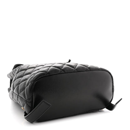 Calfskin Quilted Medusa Backpack Black