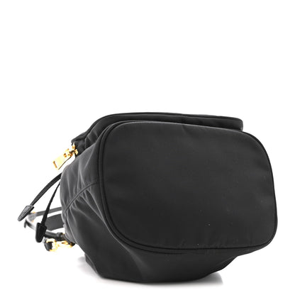 Re-Nylon Saffiano Duet Bucket Crossbody Bag Black
