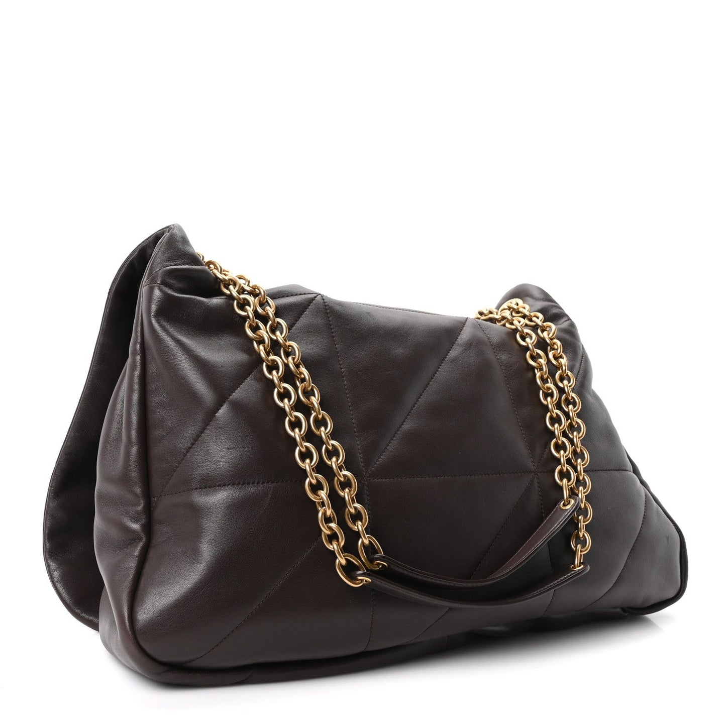 Lambskin Matelasse Monogram Large Jamie 4.3 Dark Sweet Chocolate