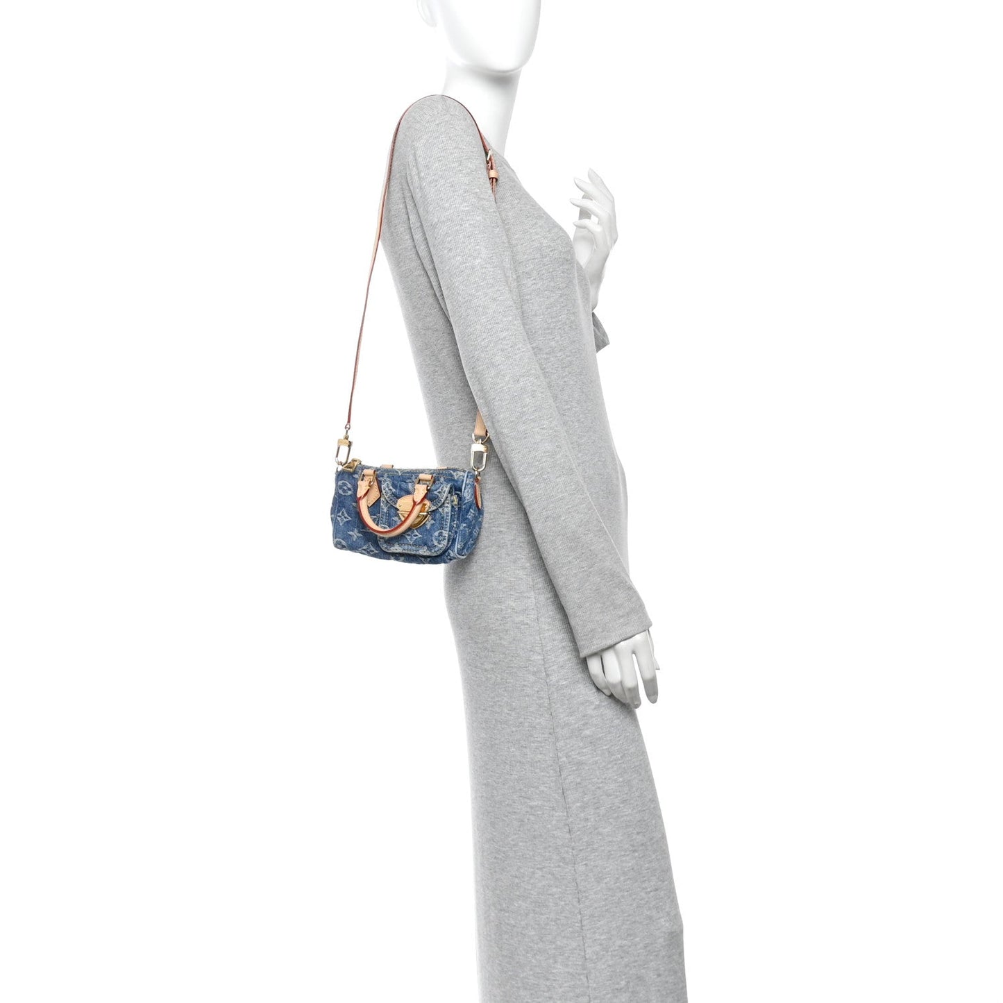Monogram Denim Nano Speedy Blue