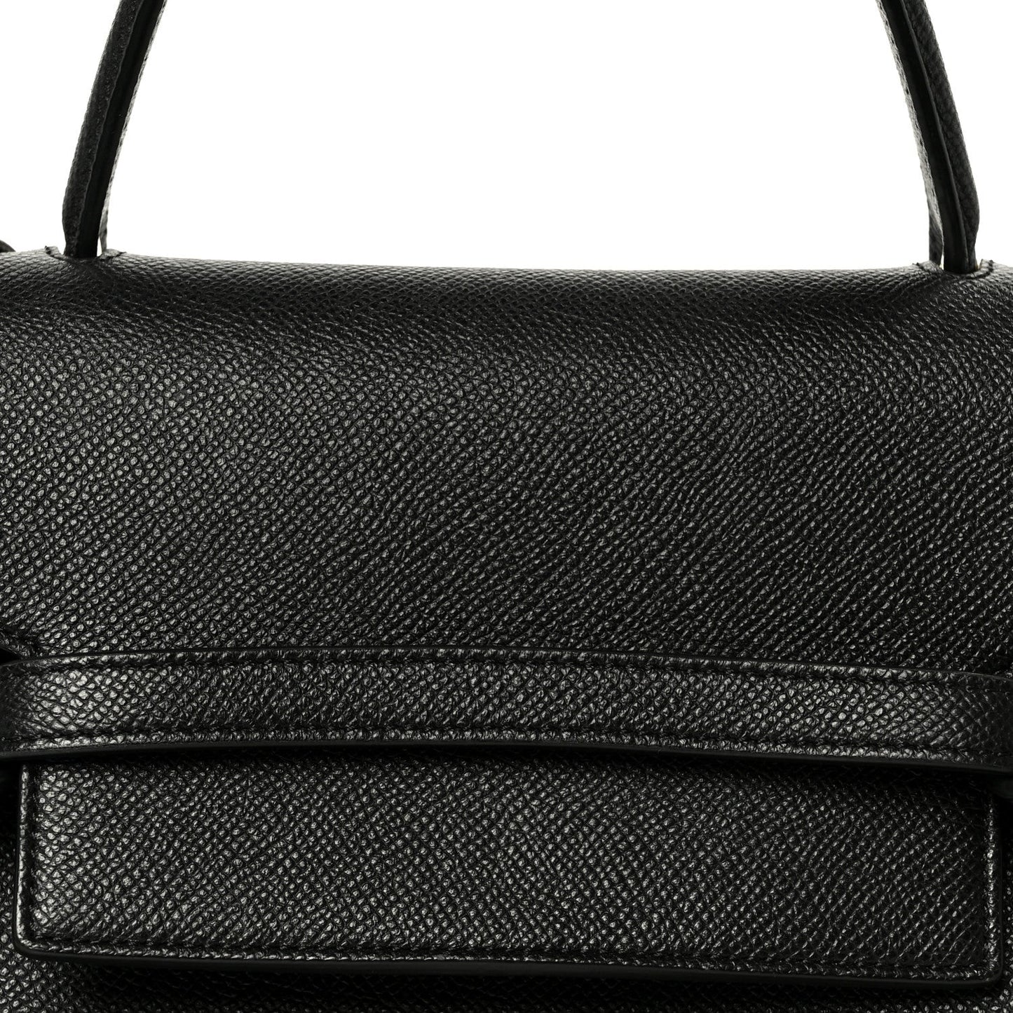 Grained Calfskin Micro Belt Bag Black