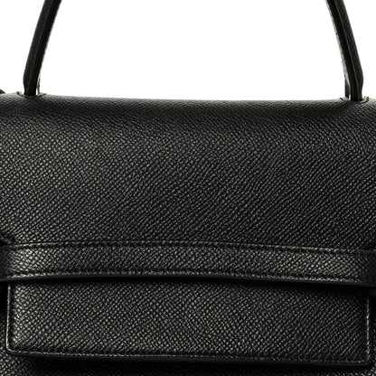 Grained Calfskin Micro Belt Bag Black