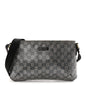 Crystal Monogram Small Flat Messenger Crossbody Navy
