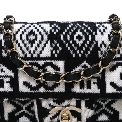 Cashmere Knit Coco Neige Flap Black White