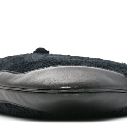 Calfsking Lace Large Jackie O Bouvier Hobo Black