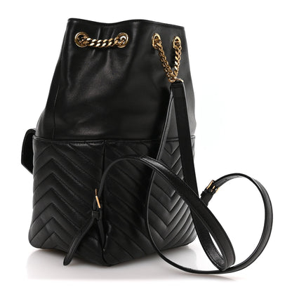 Lambskin Matelasse Monogram Joe Backpack Black