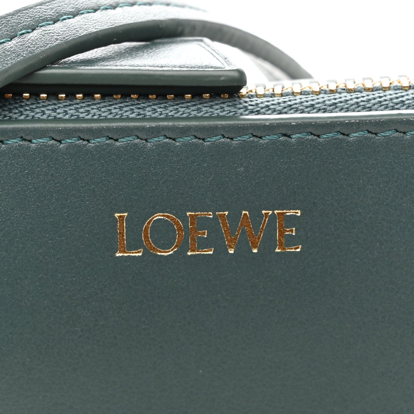 Shiny Calfskin Puzzle Fold Pouch Vetiver