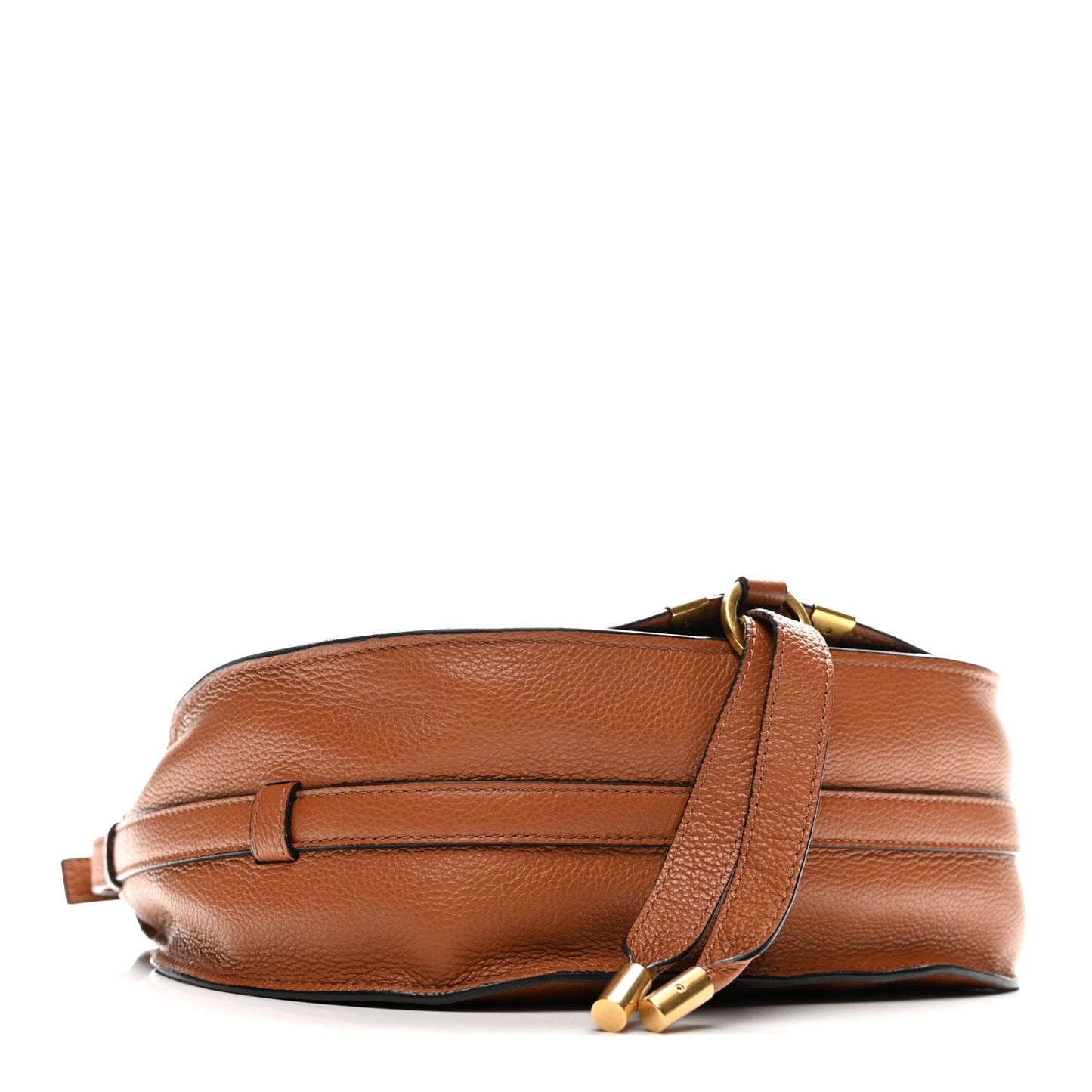 Calfskin Medium Marcie Round Crossbody Bag Tan