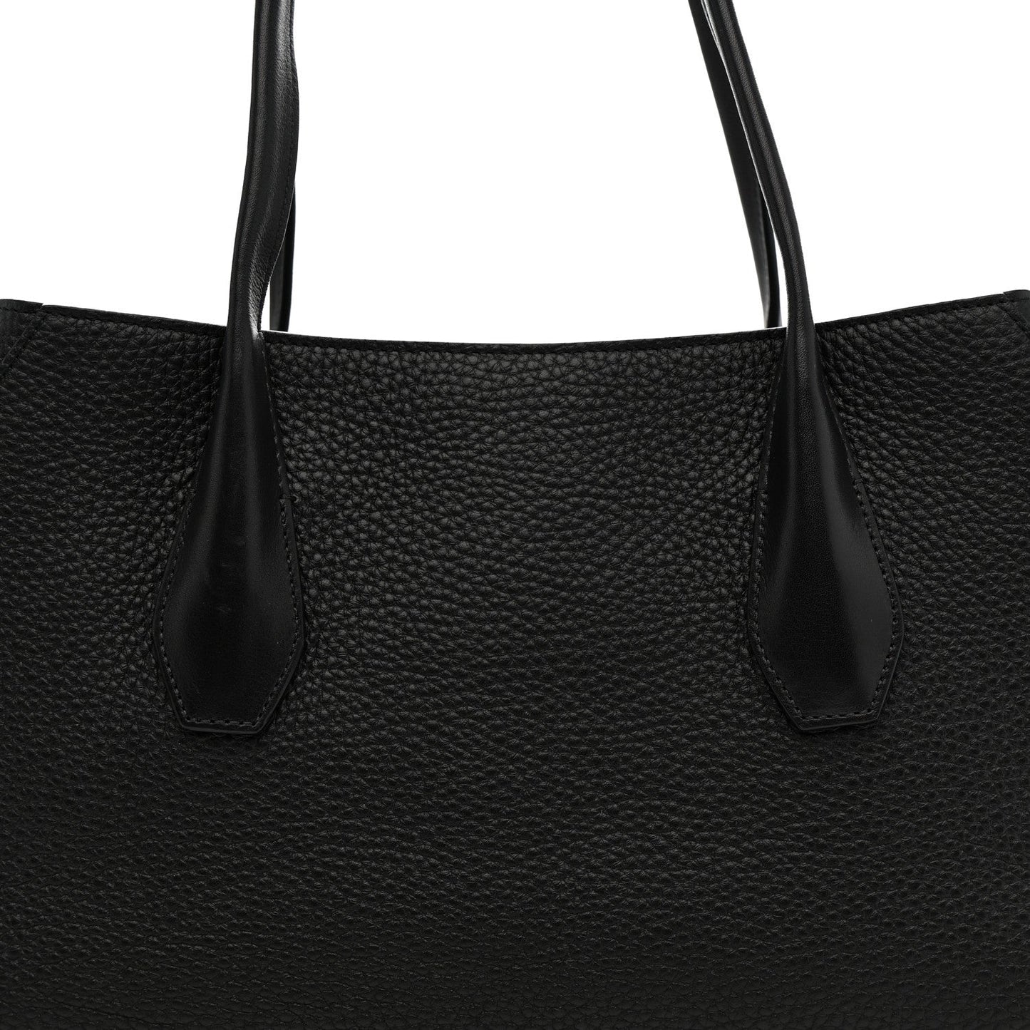 Grained Calfskin Alger Shoulder Bag Black