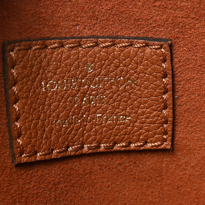 Grained Calfskin Lockme Shopper Chataigne