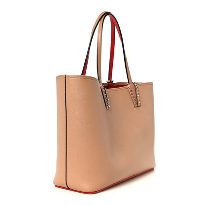 Calfskin Spikes East West Cabata Tote Nude