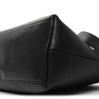 Caviar Large CC Shoulder Bag Black