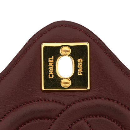 Lambskin Quilted Small Single Flap Black