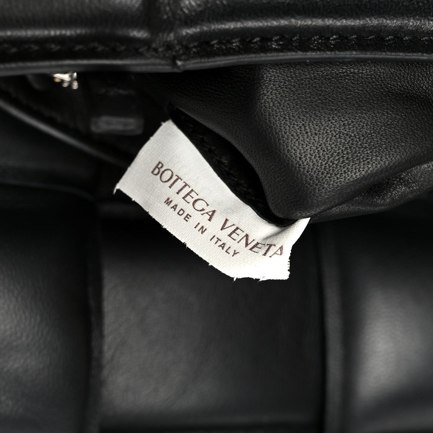 Nappa Maxi Intreccio Padded Cassette Crossbody Bag Black
